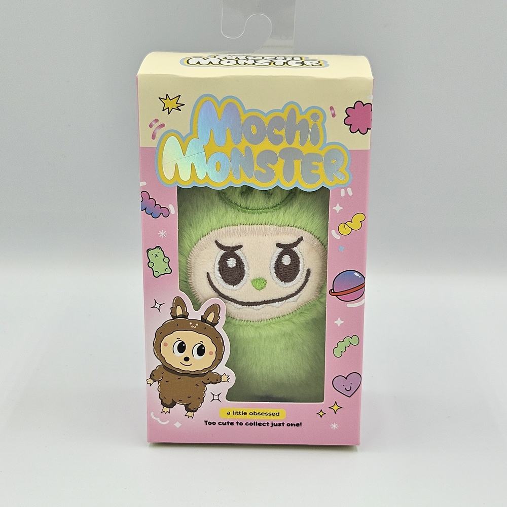 Green Mochi Monster Keychain Plush – New in Box